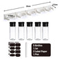 Plastic Spice Jars Seasoning Shaker Bottles with Organizer Rack – Kitchen Condiment Storage for Salt, Pepper & Spices