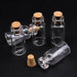 10 Pieces Clear Glass Bottles with Cork – 1ml & 2ml Empty Spice Jars for Science Experiments, Crafts & Mixing (24x12mm / 11x22mm)